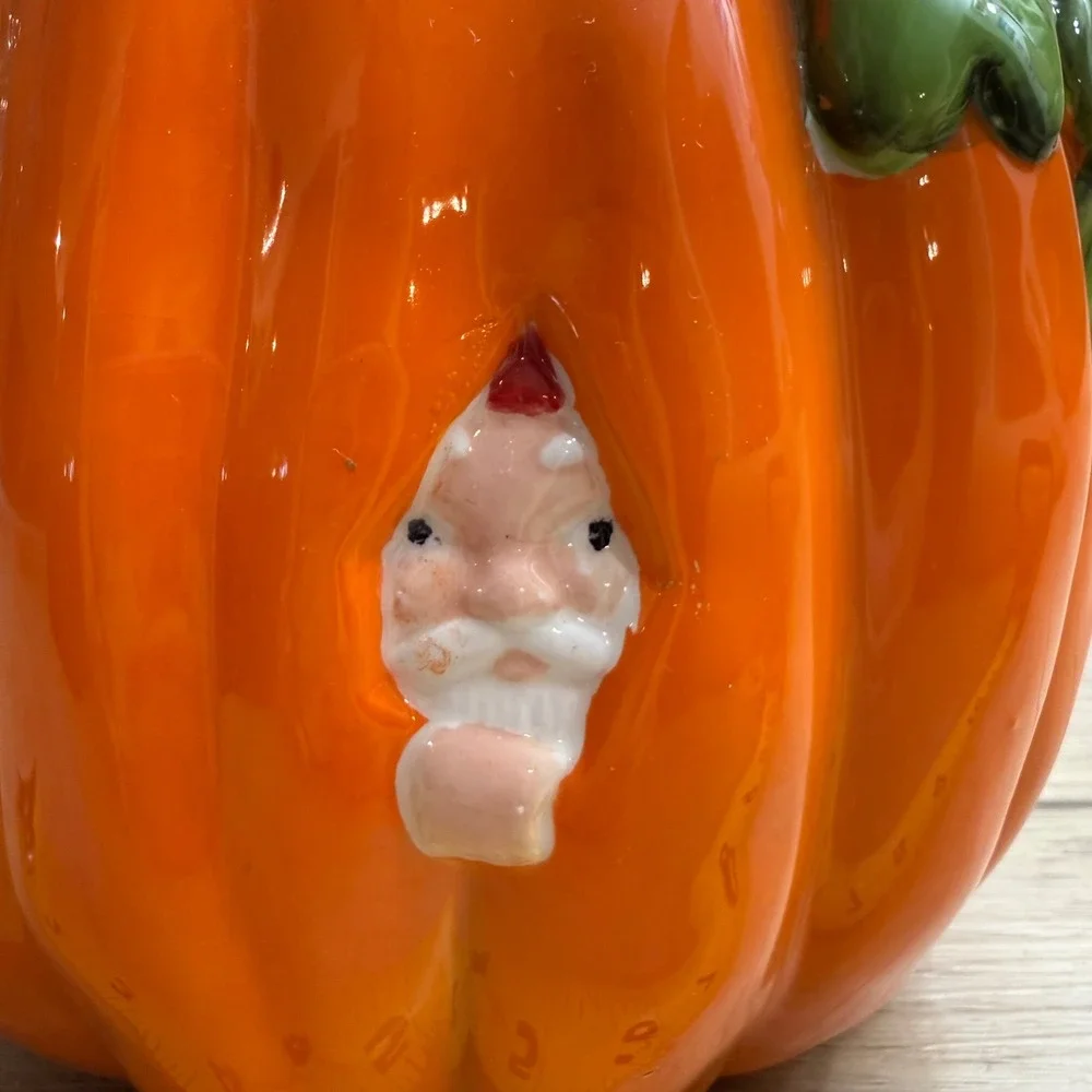 Pumpkin Cookie Jar Santa Elf Gnome‎ Bee Halloween Autumn Ceramic Golly Gee